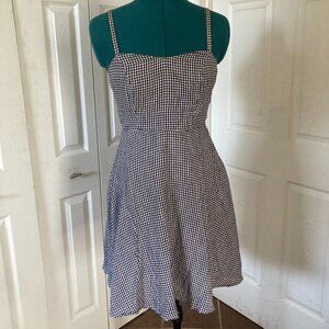 Gingham print lightweight sun dress